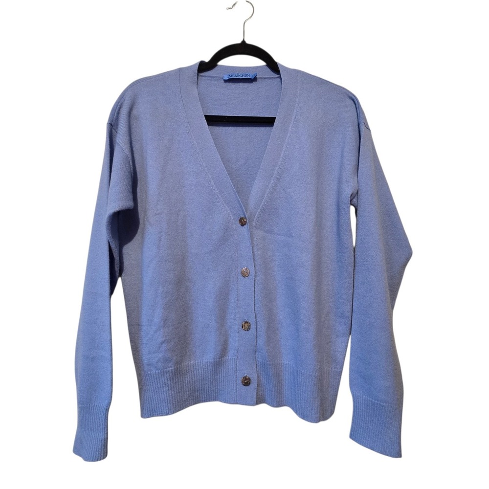 J. McLaughlin 100% Cashmere Cardigan Sweater Women S Button Up Preppy Minimalist